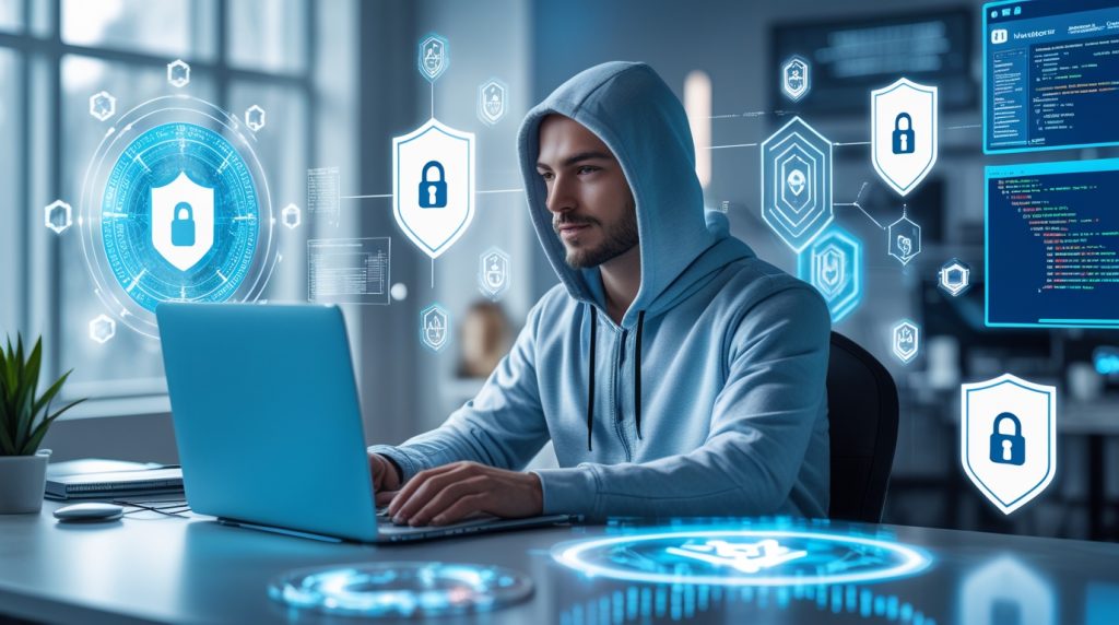 phoenix 10 a bright modern cybersecurity workspace featuring a 1